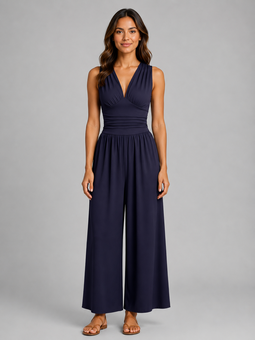 Mia | Sleeveless Wide-Leg Jumpsuit