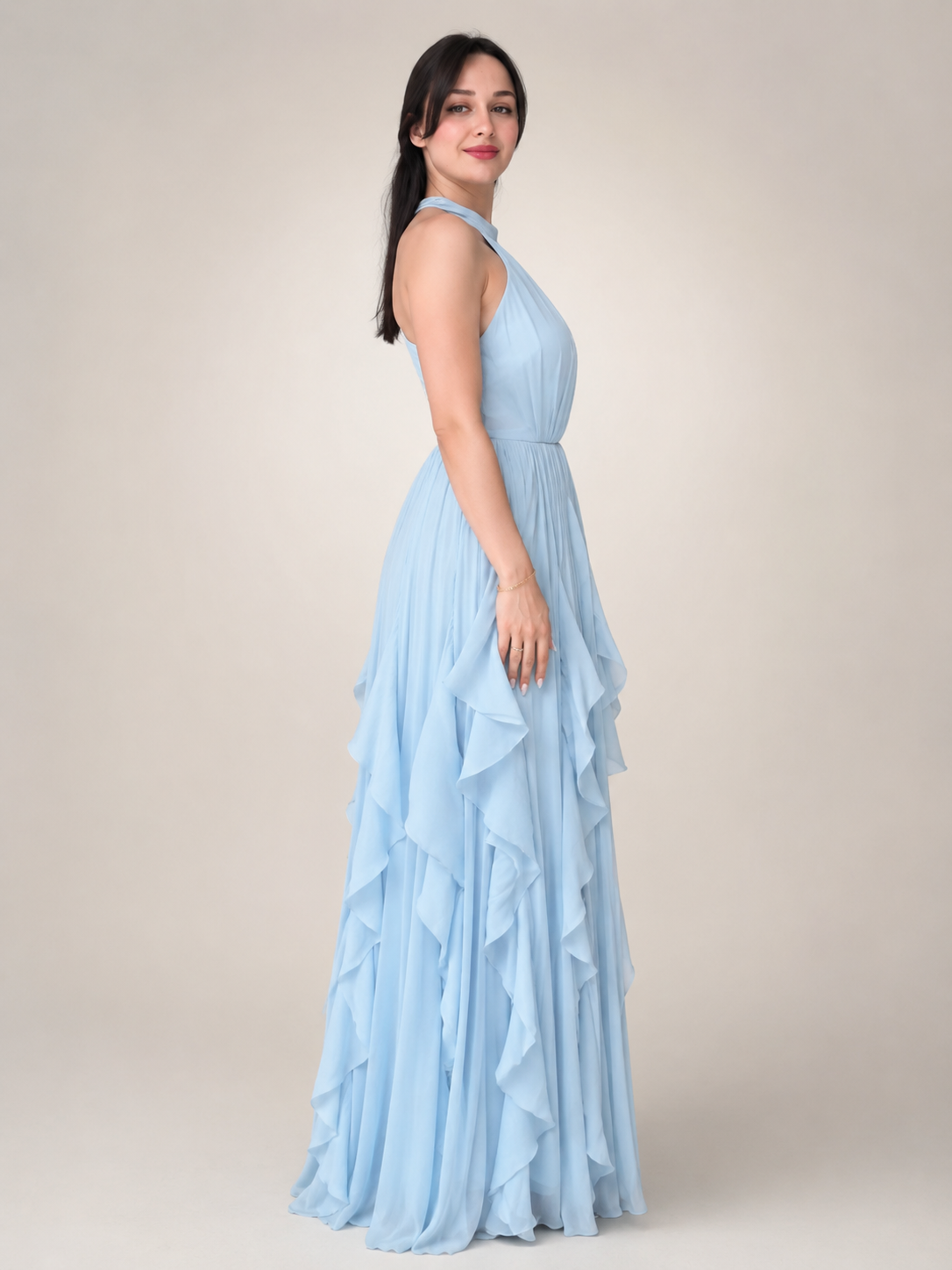Sidonie | Halterneck Maxikleid im A-Linien-Schnitt