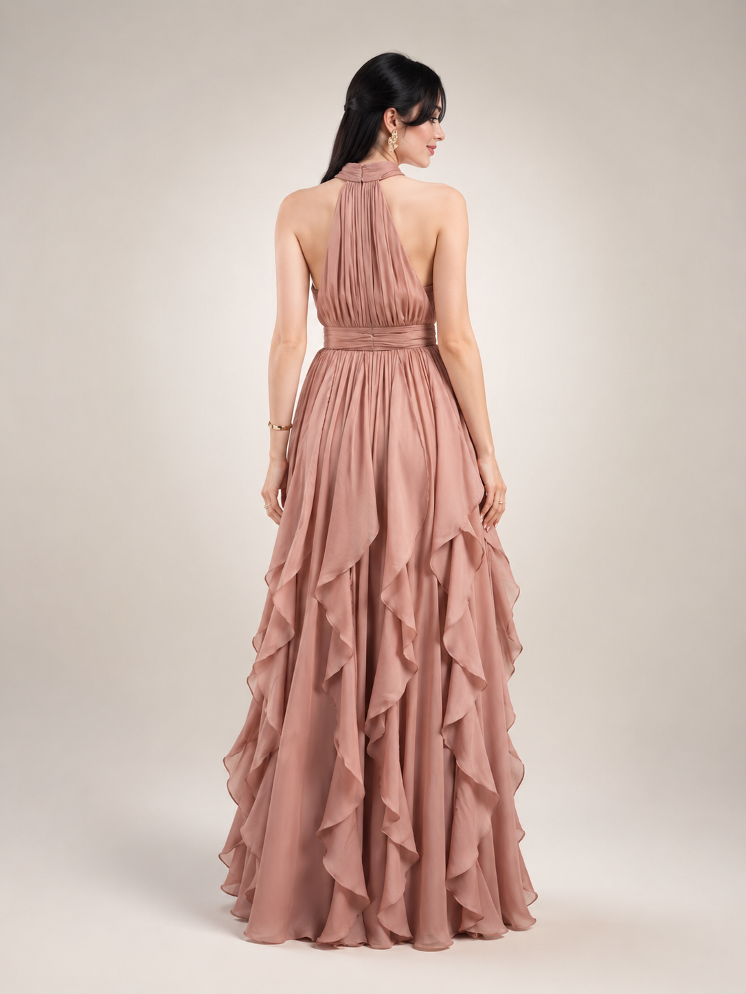 Sidonie | Halterneck Maxikleid im A-Linien-Schnitt
