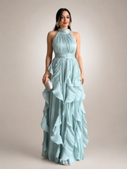 Sidonie | Halterneck Maxikleid im A-Linien-Schnitt