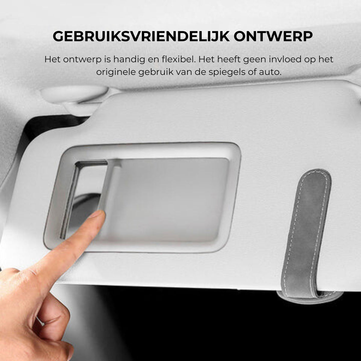 Multifunctionele Auto Brilclip Gestikt Suede