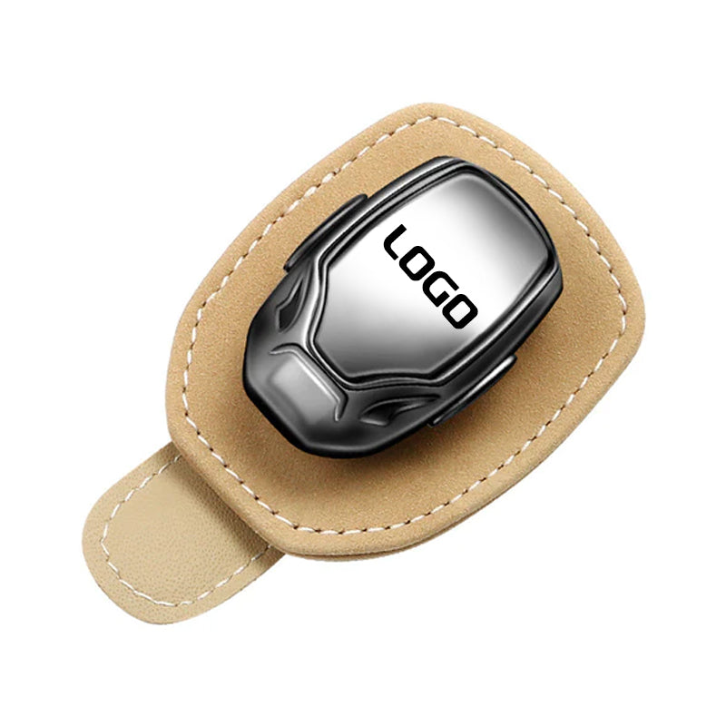 Multifunctionele Auto Brilclip Gestikt Suede