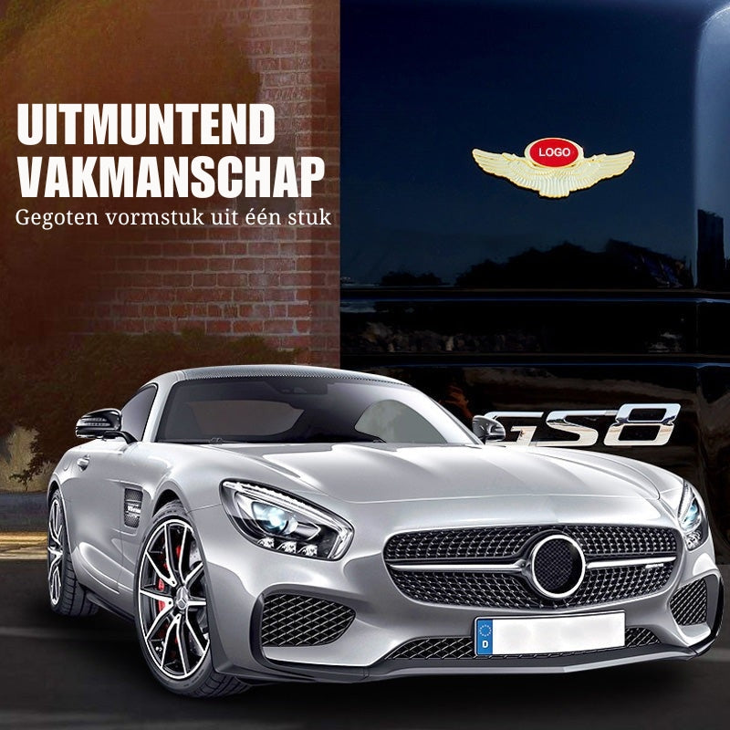 3D Metalen Autostickers Gevleugeld