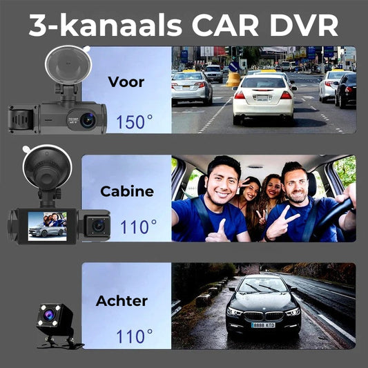 3 Lens Auto Dvr Dash Cam