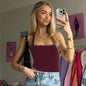 Women Casual Vest Short Crop Top Streetwear Female Knitting Tops Y2K Party Club Shirts
