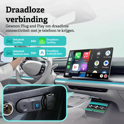Ultra Cube draadloze CarPlay &amp; Android Auto adapter 
