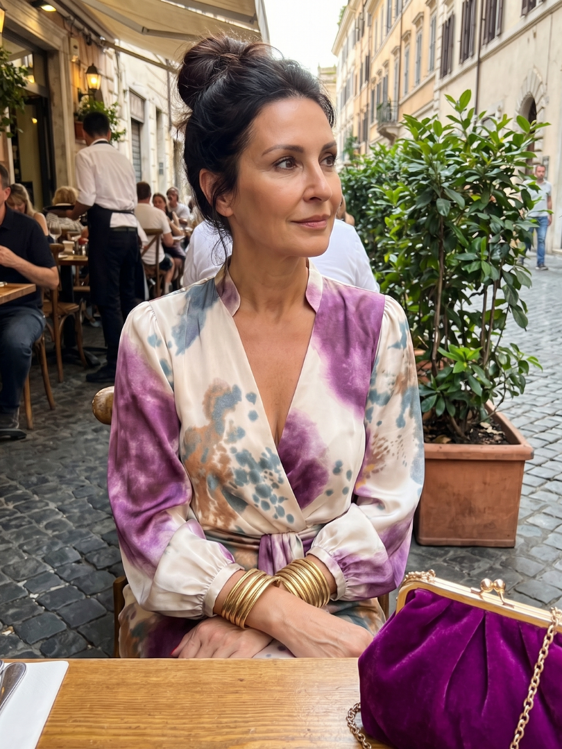 Marlies | Wickelmidikleid mit Bindegürtel