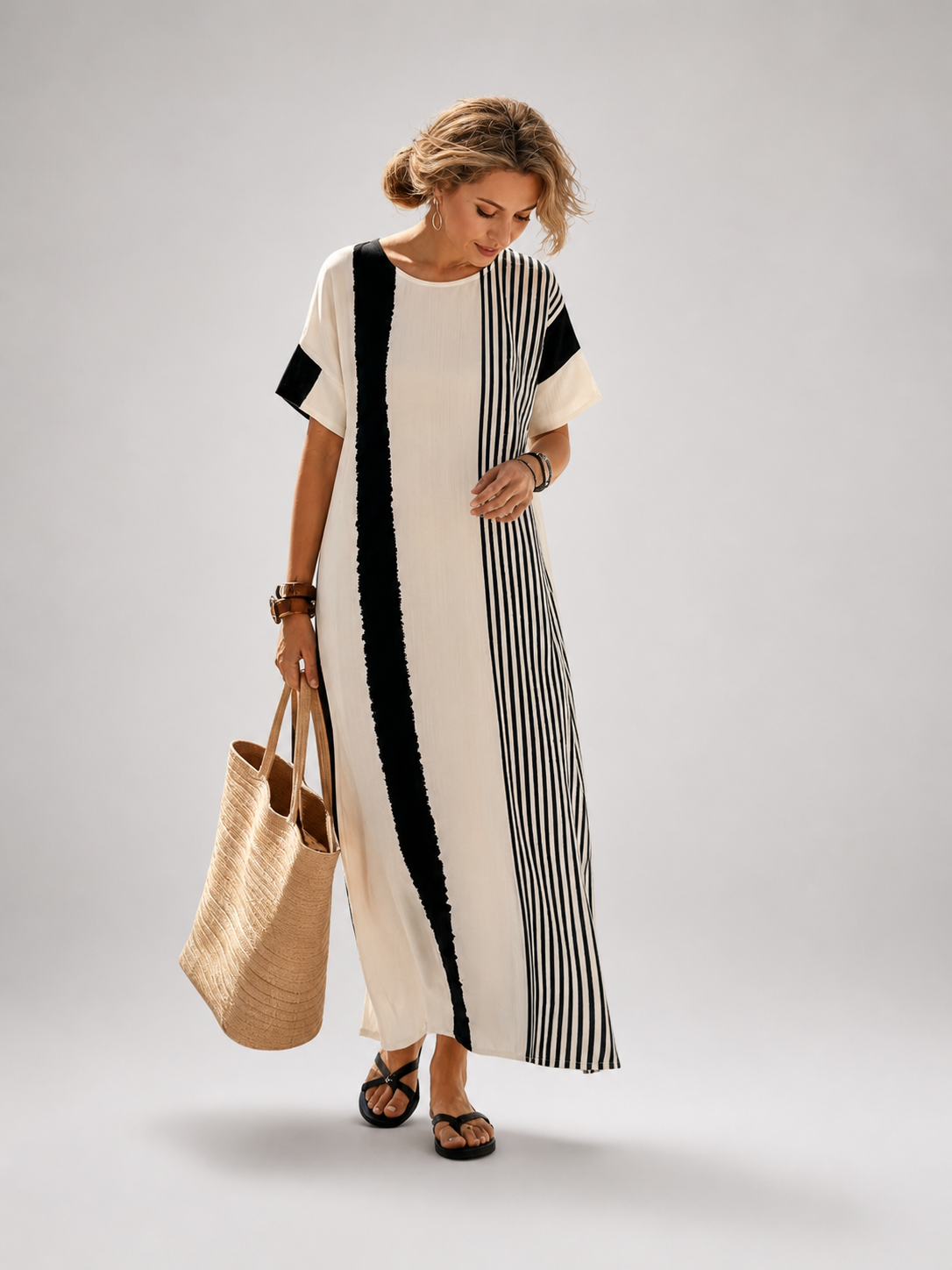 Svenja | Gestreiftes Maxikleid