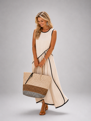 Emilia | Drapiertes Maxikleid