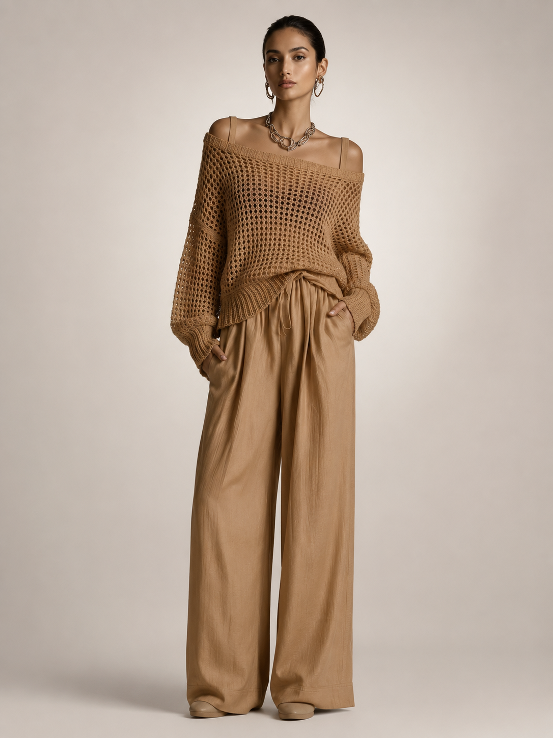 Herta | Off-Shoulder Zweiteiler-Set mit weiter Hose
