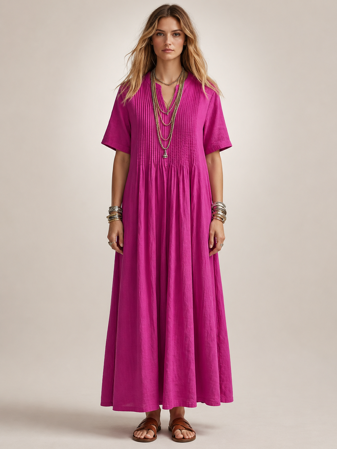 Antje | Elegantes Plisseekleid