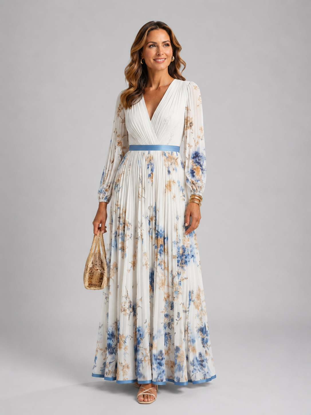 Romina | Langärmeliges Maxikleid