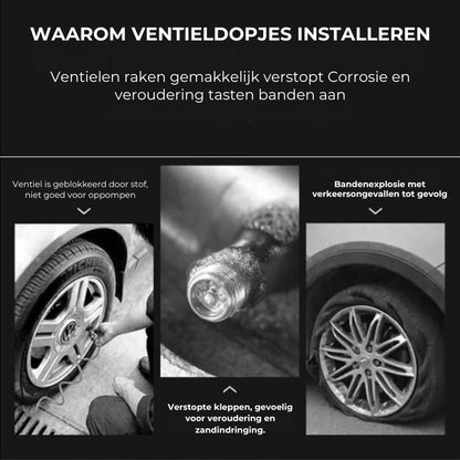 Autobanden Ventieldopjes set (4 stuks)
