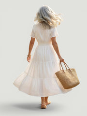 Haven | Gerafftes Midikleid