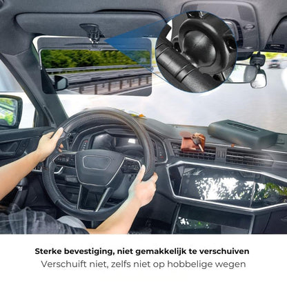 Zonneklep voor auto met gepolariseerde bescherming tegen verblinding