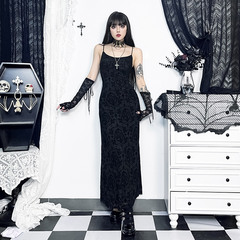 New Girls Hip Wrap Dress Dark Style Personality Cross Sexy Midi Dress
