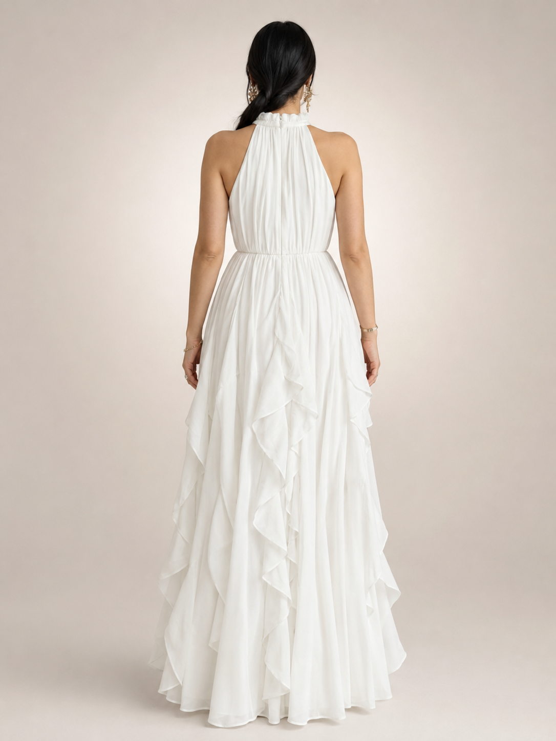 Sidonie | Halterneck Maxikleid im A-Linien-Schnitt
