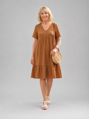 Delphinia | Gewebtes Midikleid