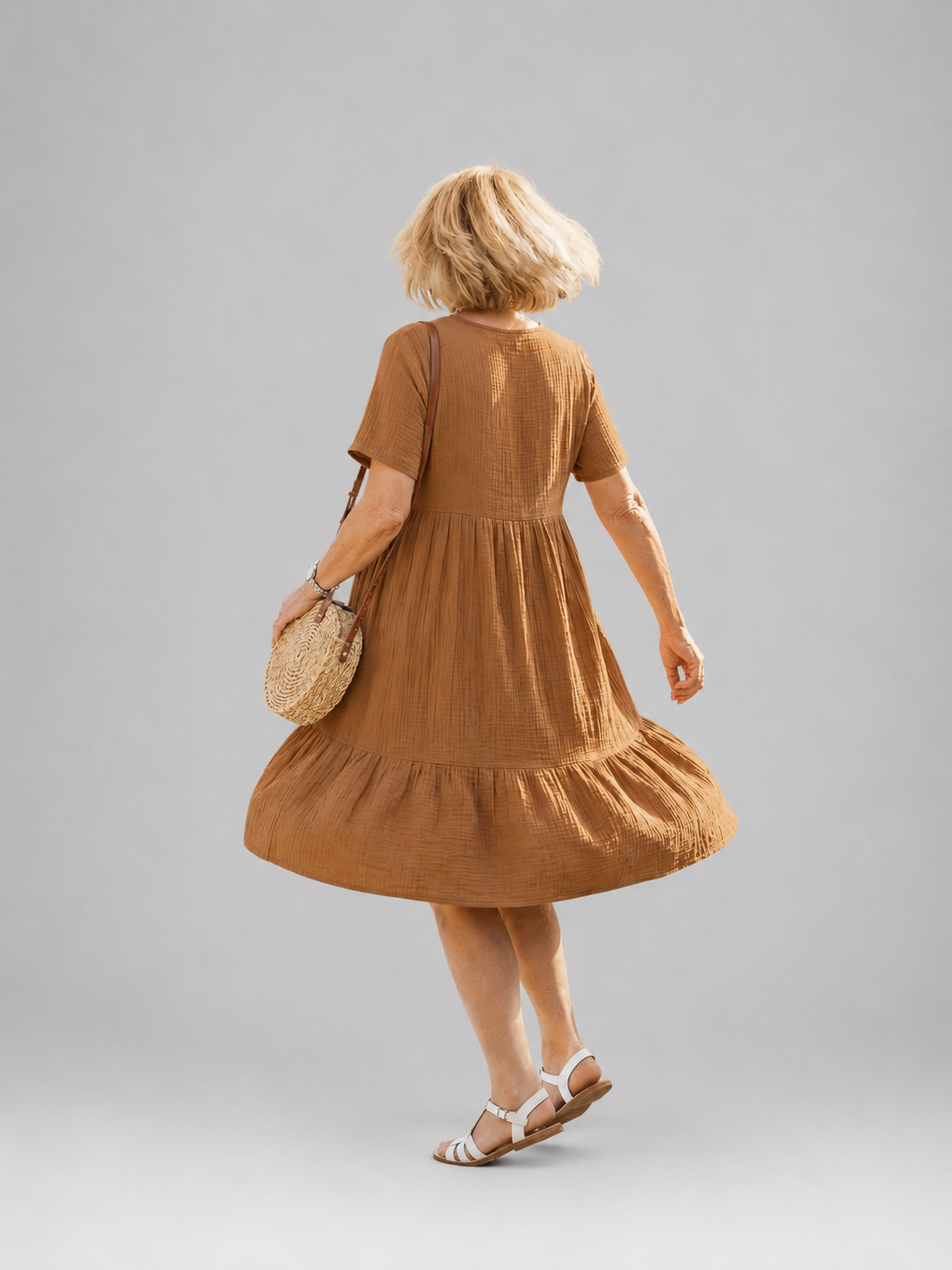 Delphinia | Gewebtes Midikleid