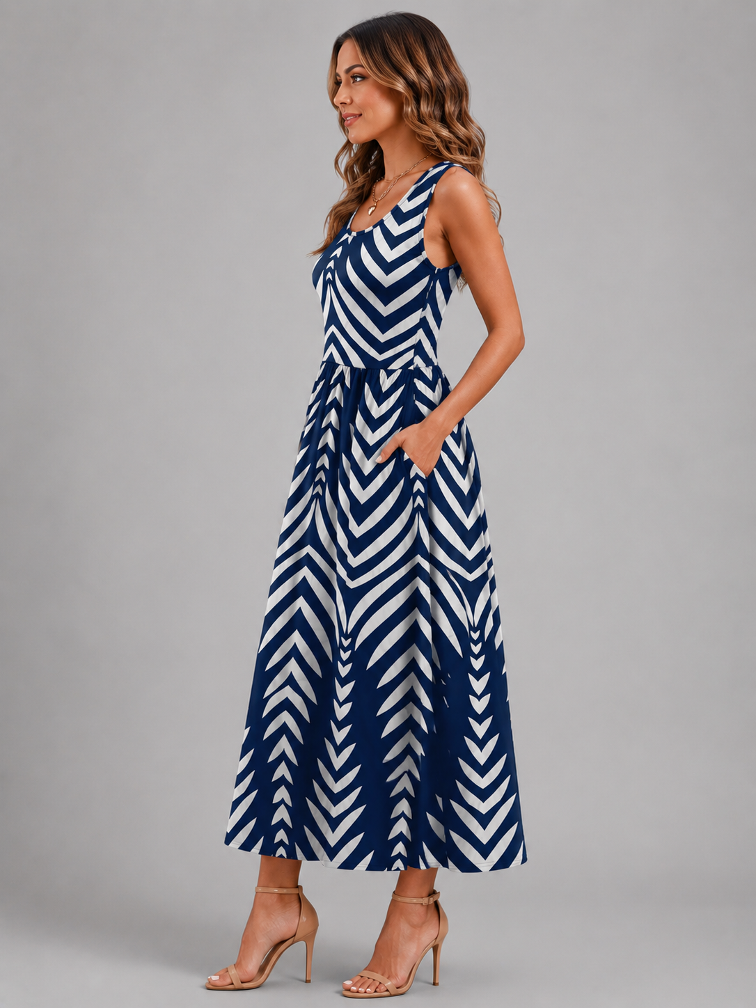 Franziska | Boho-Midikleid mit Neckholder