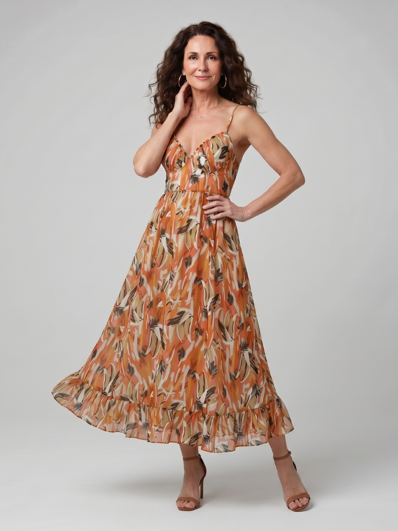 Dorothea Midikleid Spaghettiträger – Ansicht 05