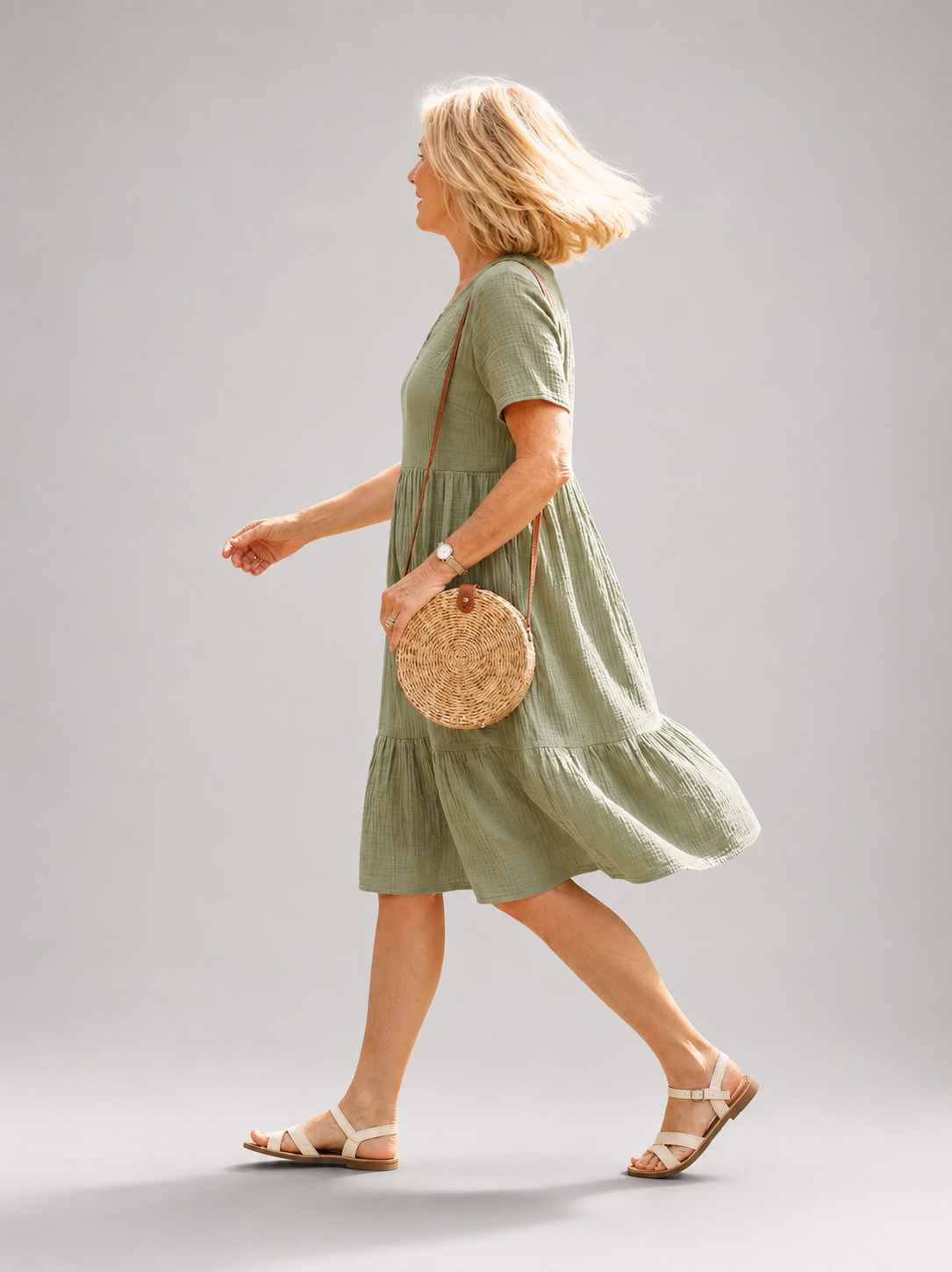 Delphinia | Gewebtes Midikleid