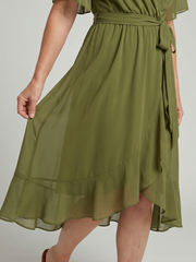 Nina Midikleid Wickeloptik – Ansicht 01