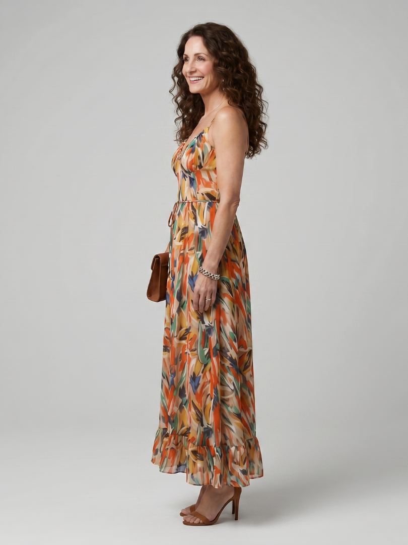 Dorothea Midikleid Spaghettiträger – Ansicht 01