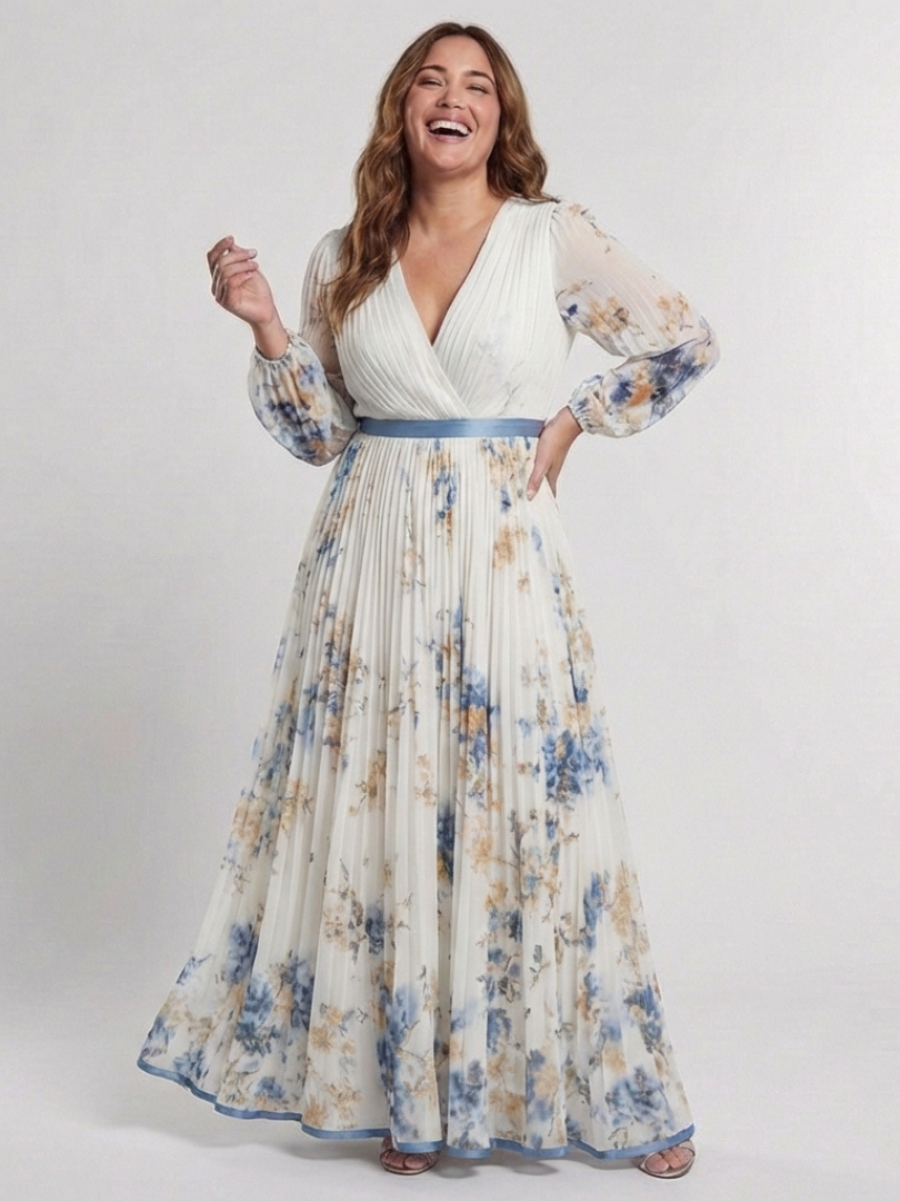 Romina | Langärmeliges Maxikleid