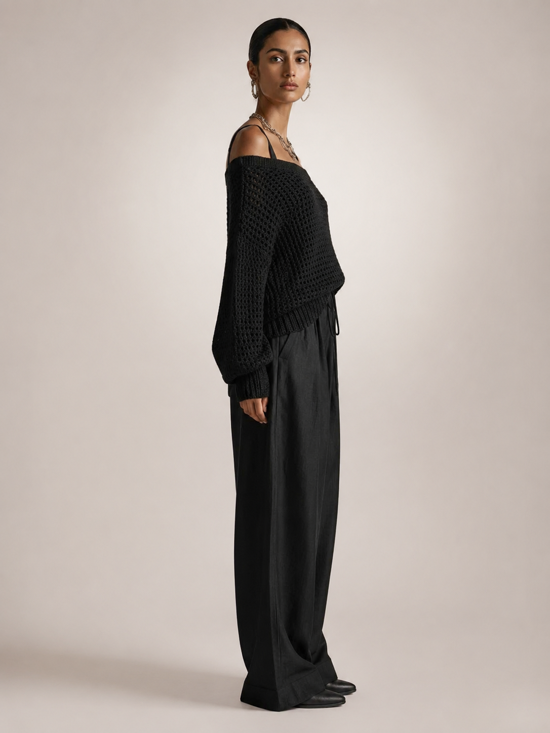 Herta | Off-Shoulder Zweiteiler-Set mit weiter Hose