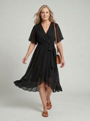 Nina Midikleid Wickeloptik – Ansicht 01