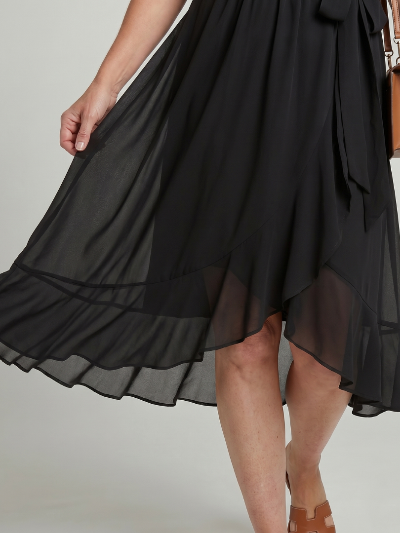 Nina Midikleid Wickeloptik – Ansicht 01