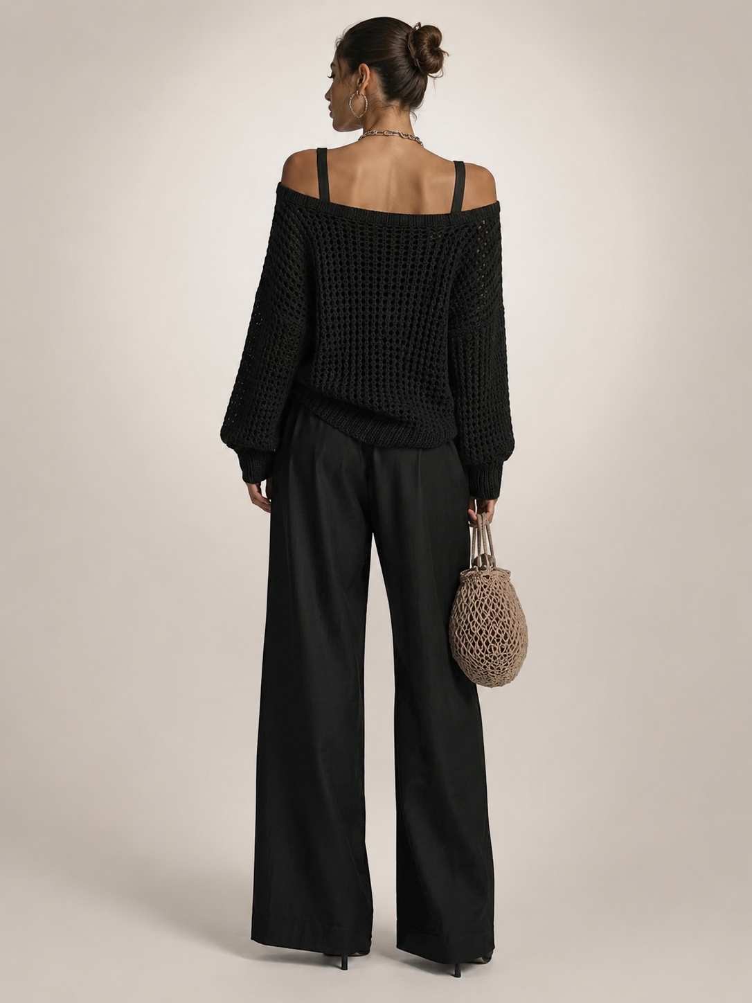 Herta | Off-Shoulder Zweiteiler-Set mit weiter Hose
