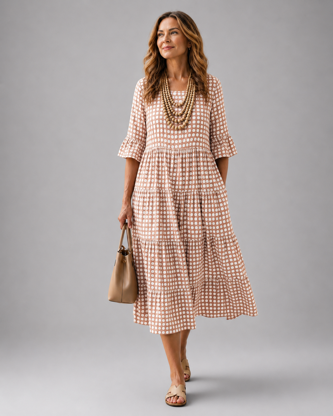 Sabine | Midikleid mit Tupfenmuster