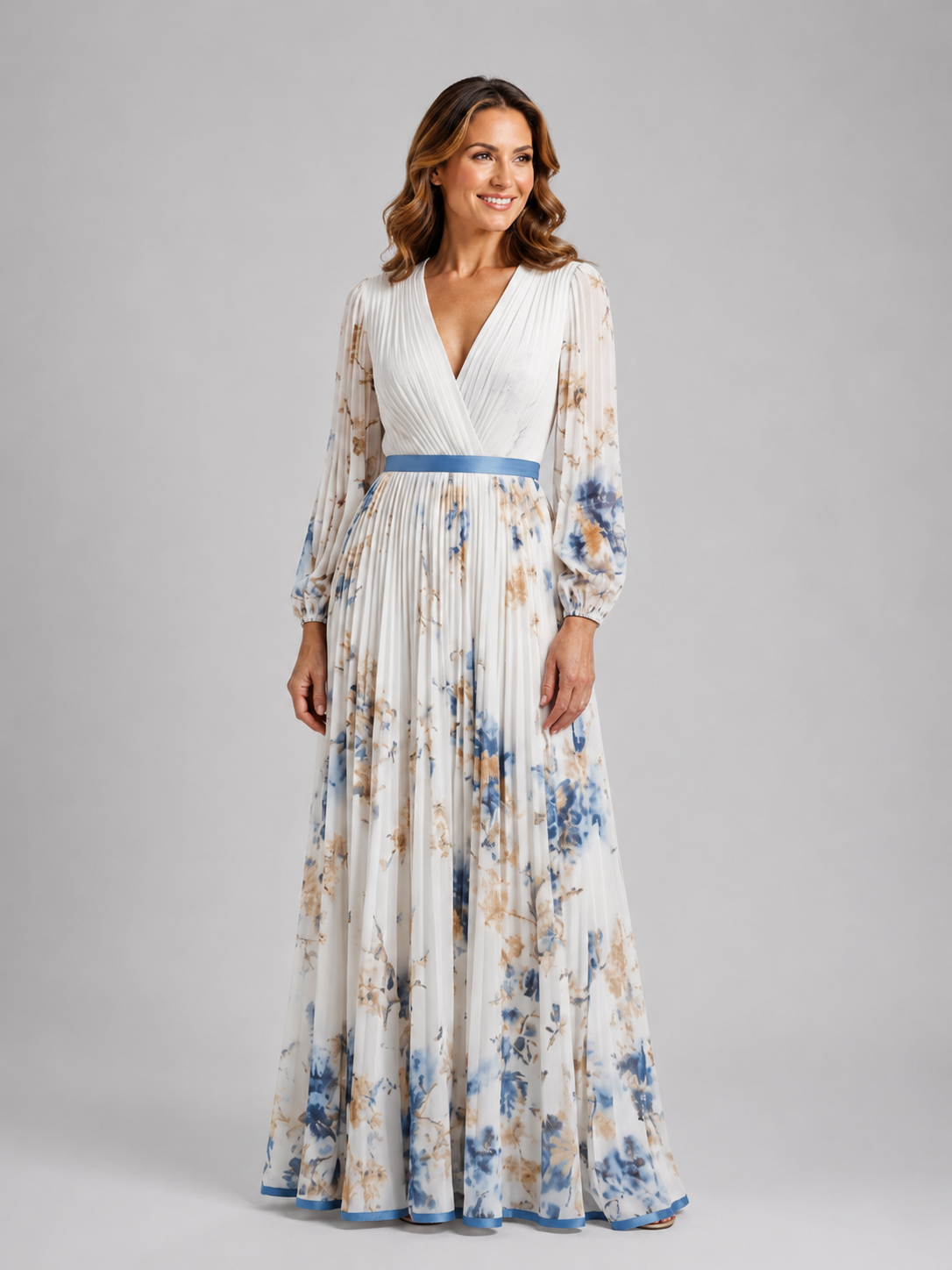 Romina | Langärmeliges Maxikleid