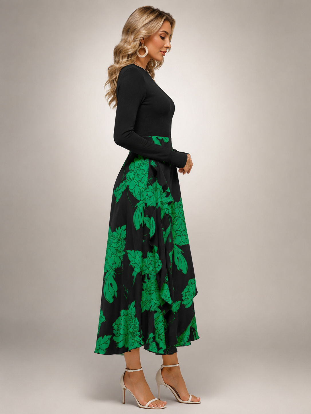Isolde | Midikleid im Colour-Blocking-Design