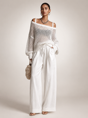 Herta | Off-Shoulder Zweiteiler-Set mit weiter Hose