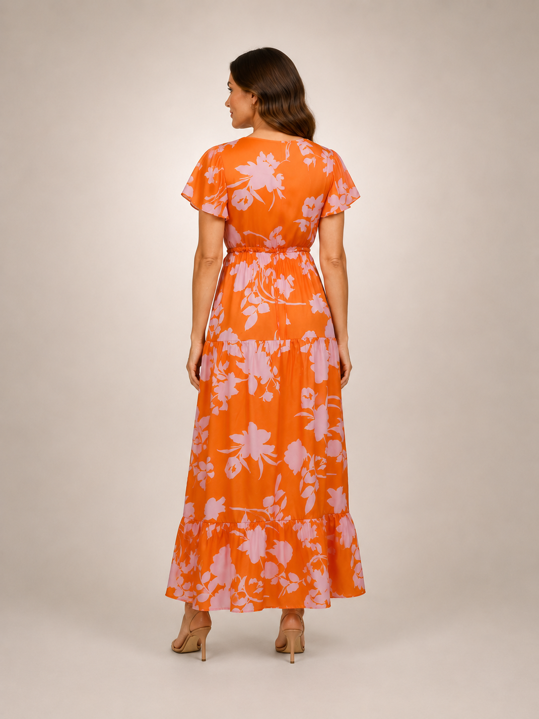 Dorothea | Ärmelloses Midikleid mit V-Ausschnitt und Volant