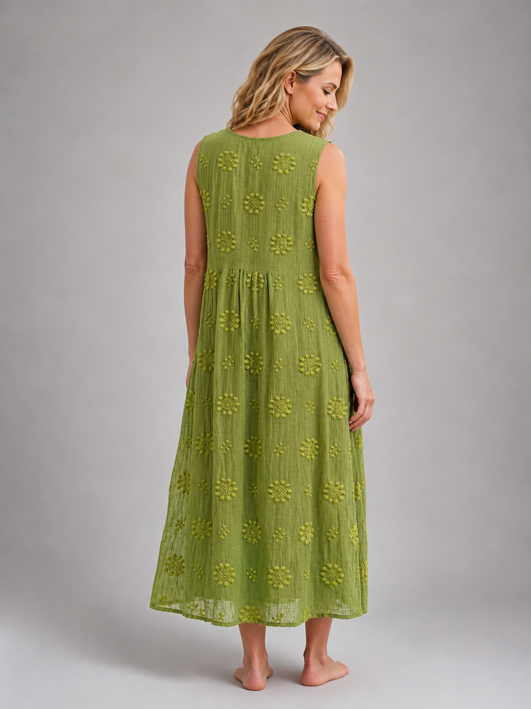 Lea | Midikleid Garden Texture