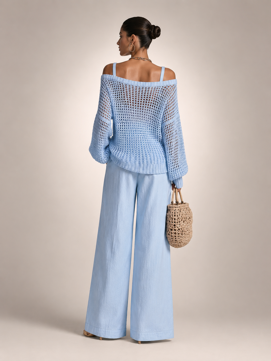Herta | Off-Shoulder Zweiteiler-Set mit weiter Hose