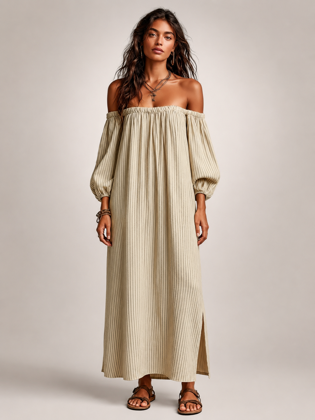 Sieglinde | Off-Shoulder-Maxikleid