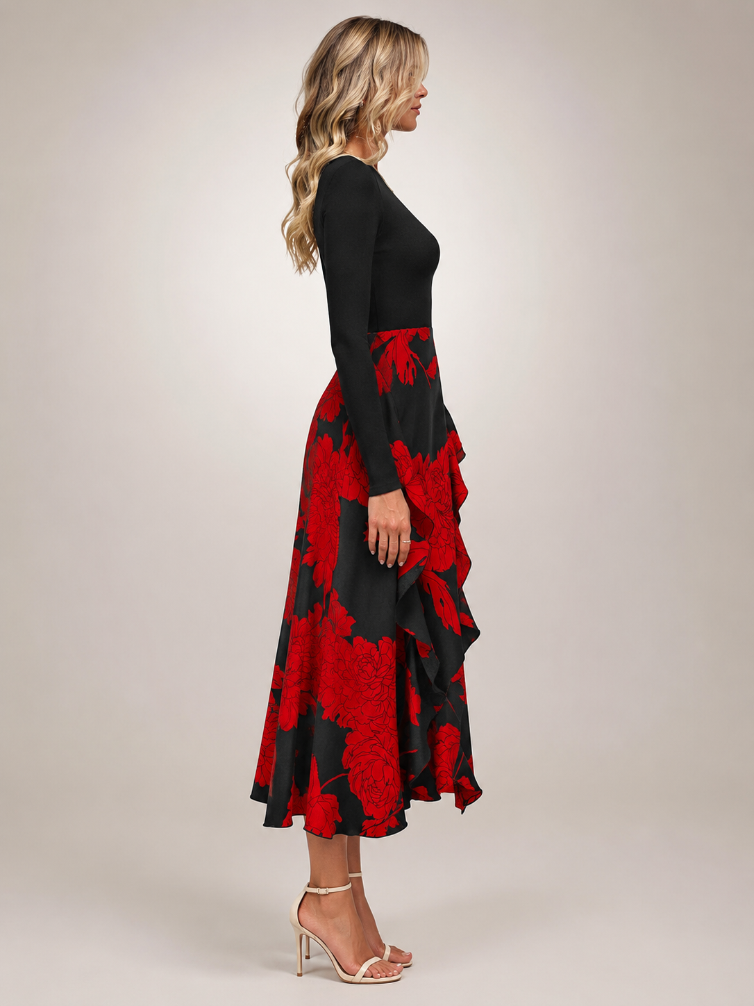 Isolde | Midikleid im Colour-Blocking-Design
