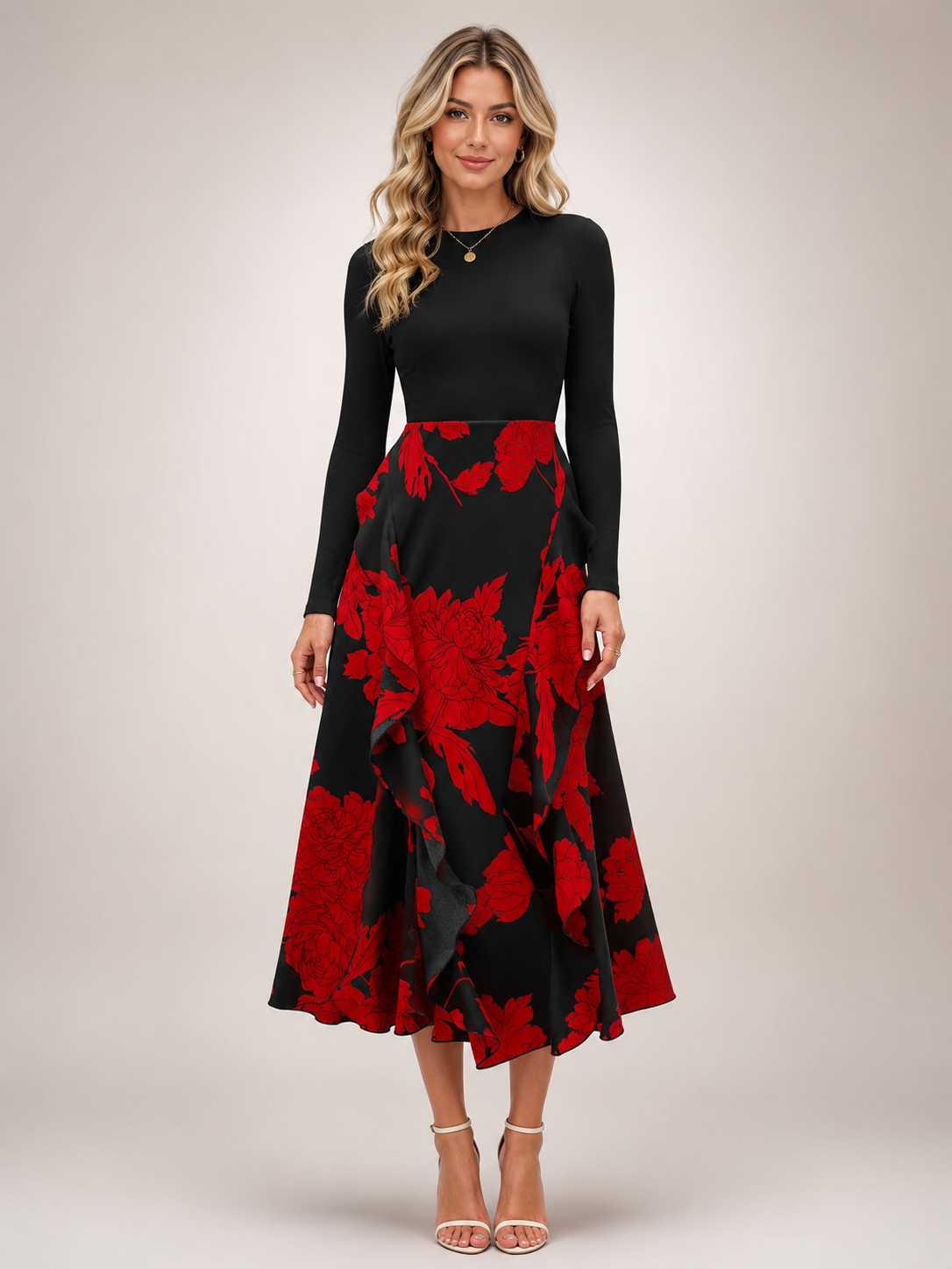 Isolde | Midikleid im Colour-Blocking-Design