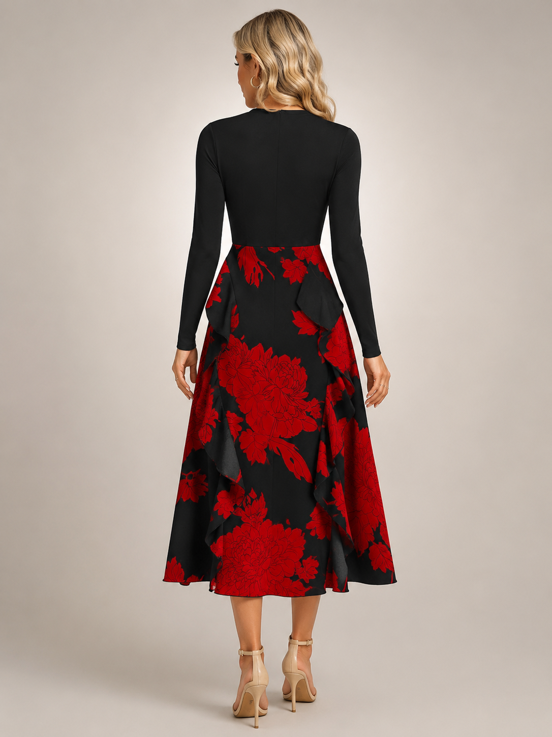 Isolde | Midikleid im Colour-Blocking-Design