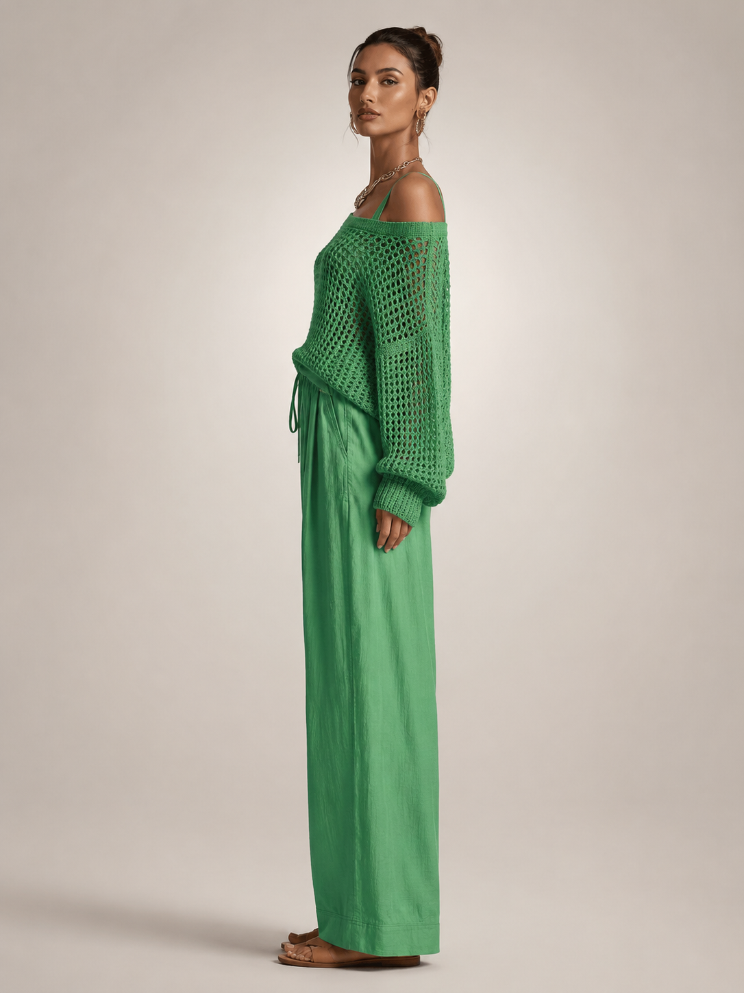 Herta | Off-Shoulder Zweiteiler-Set mit weiter Hose