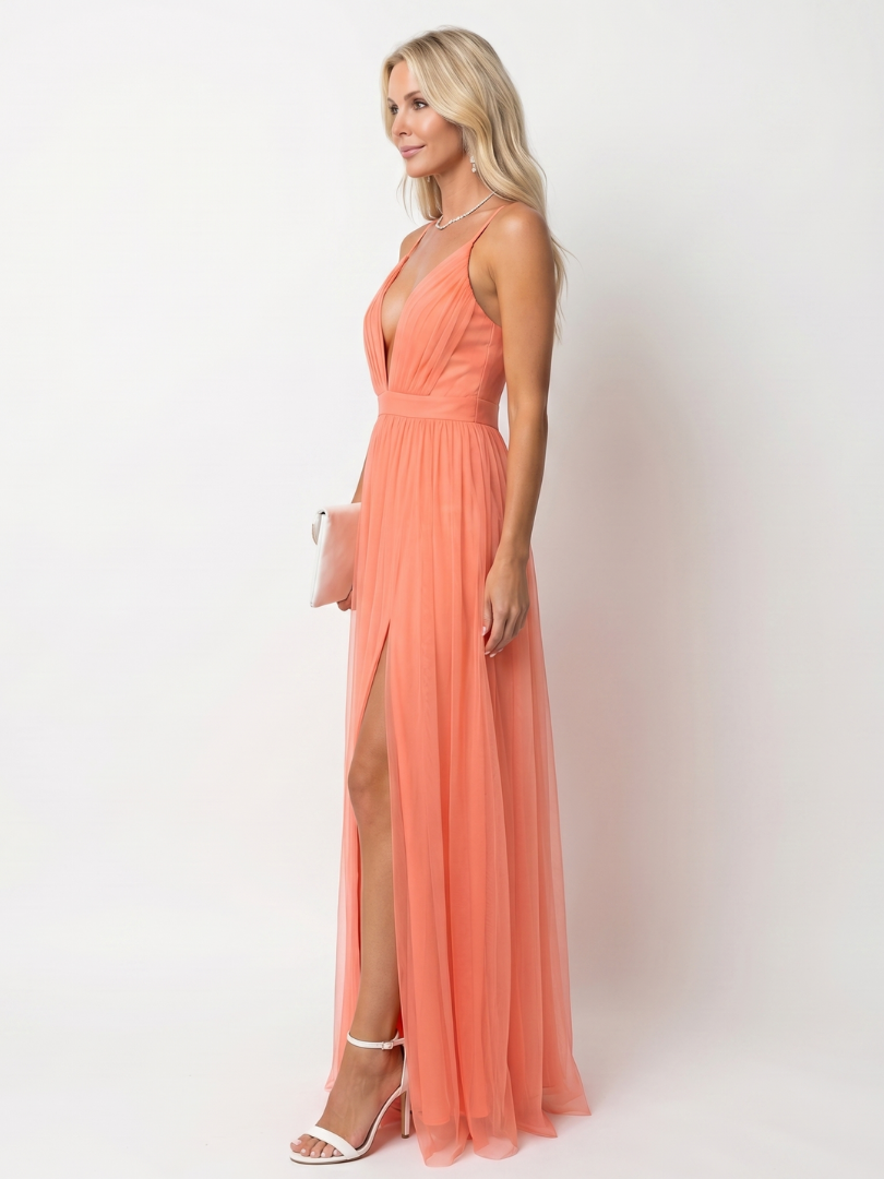 Lina Plissiertes Maxikleid – Ansicht 01