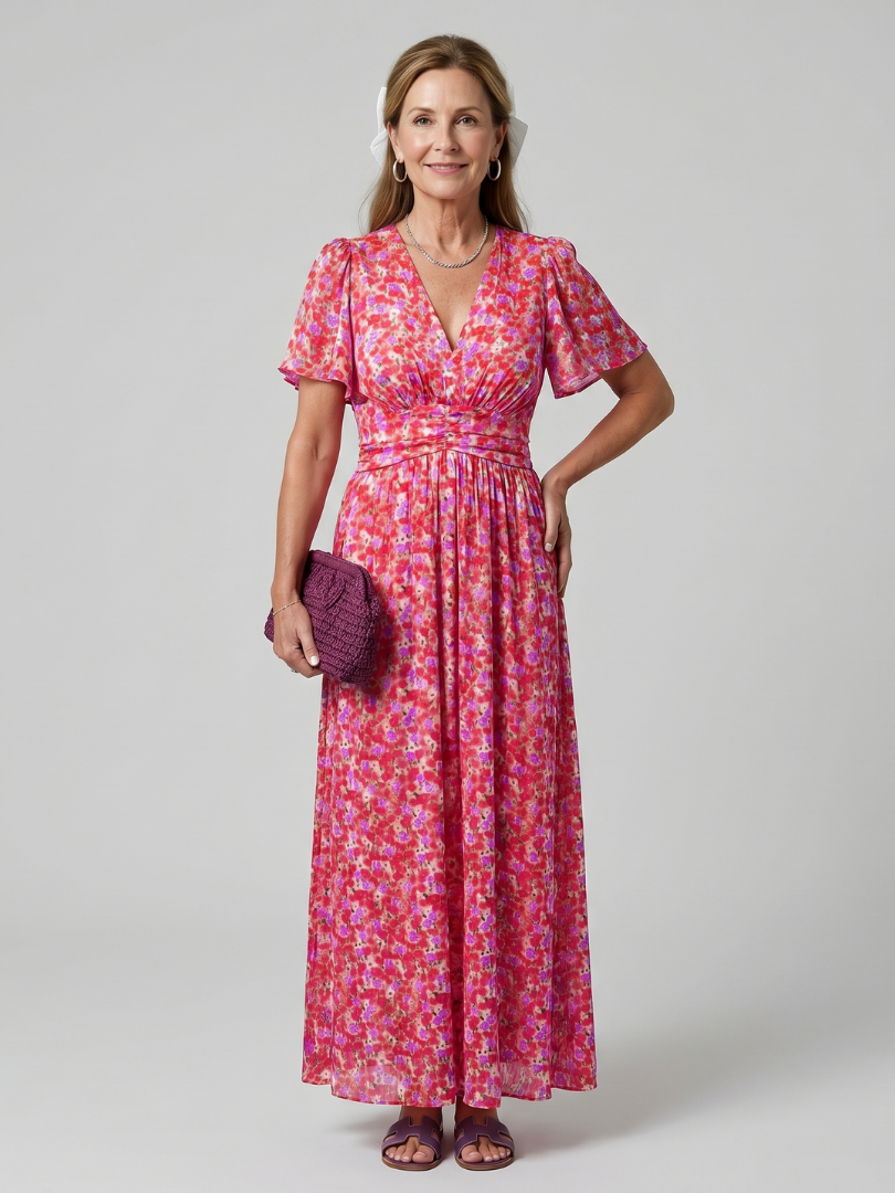 Hanna Midikleid Blümchenmuster – Ansicht 01