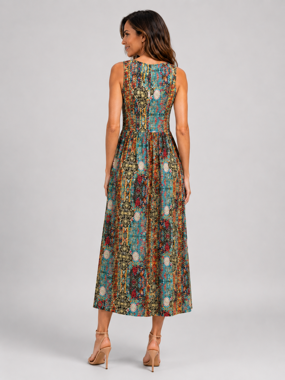 Franziska | Boho-Midikleid mit Neckholder