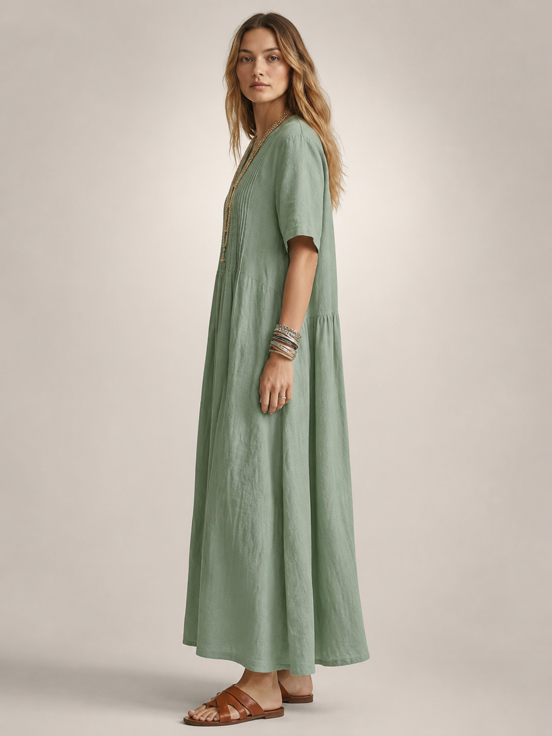 Antje | Elegantes Plisseekleid