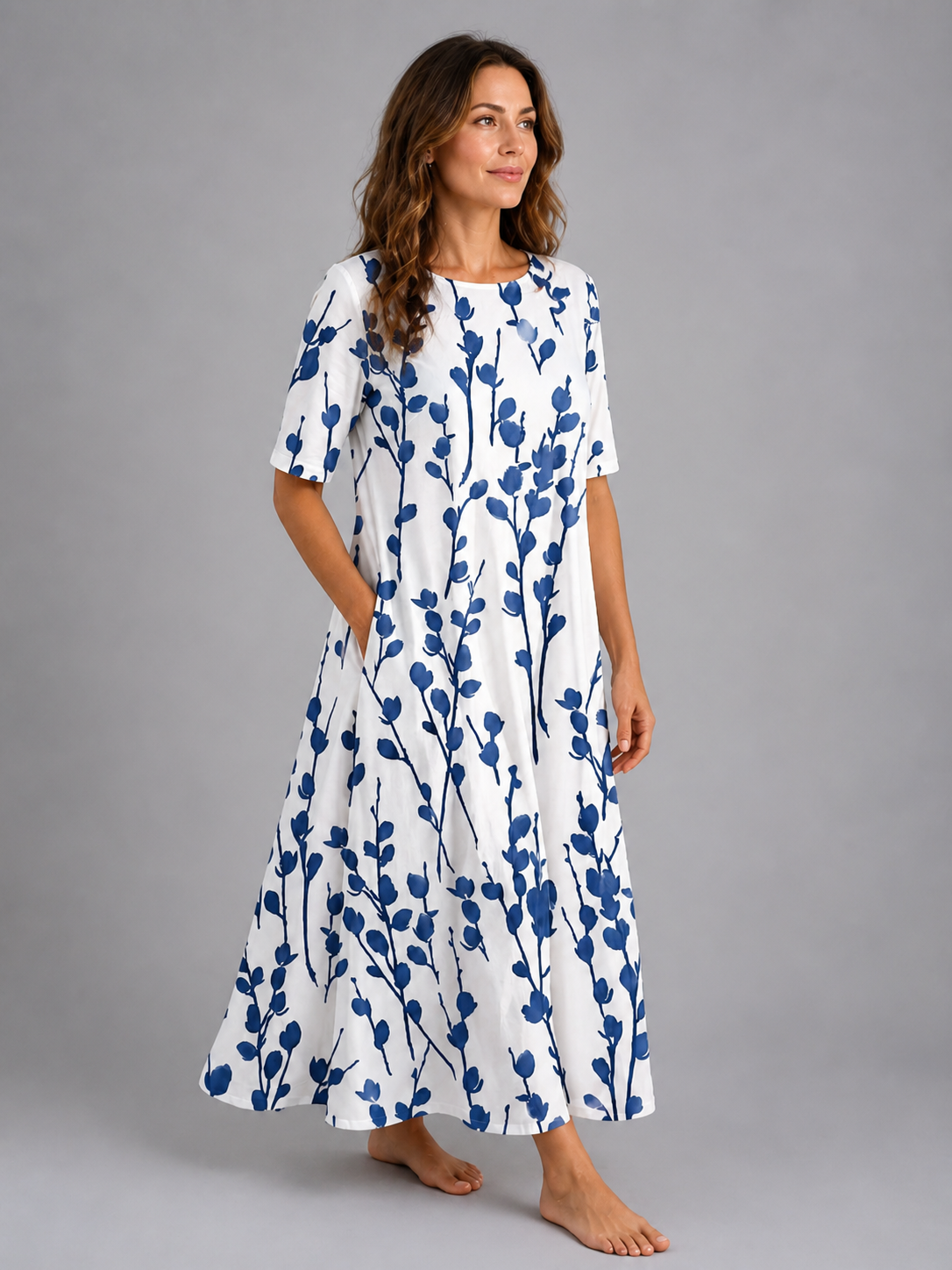 Sarah | Midikleid mit Blumenmuster